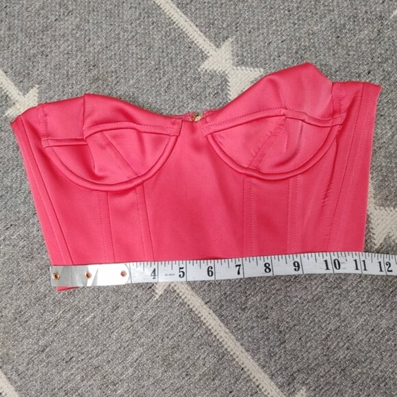 Oh Polly True Love Satin Corset Crop Top Size 2 - Picture 7 of 11